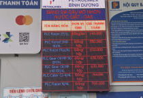 Bảng led nhớt p3 ngoài trời tại Petrolimex Bình Dương