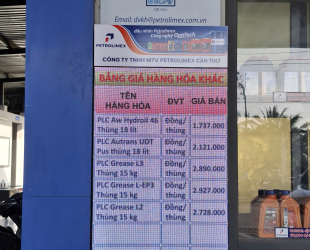 Bảng led giá dầu nhớt