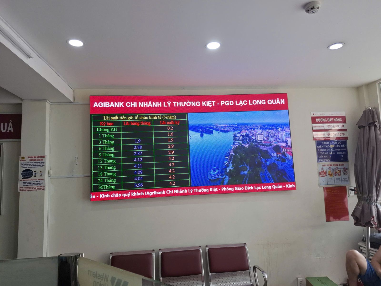 Màn hình led ngân hàng