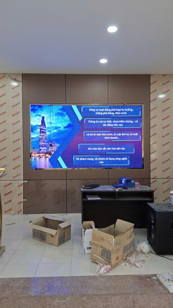màn led p2.5 trong nhà