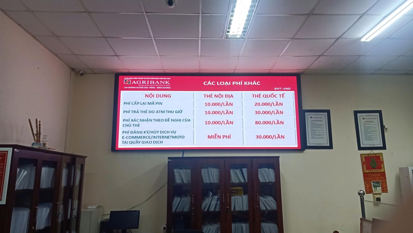 bảng led tỷ giá ngân hàng