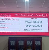 bảng điện tử ngân hàng agribank Bình Dương